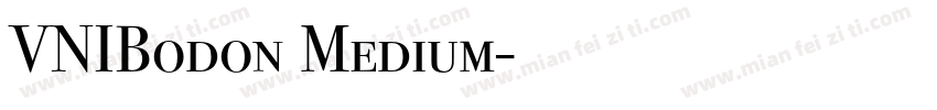 VNIBodon Medium字体转换